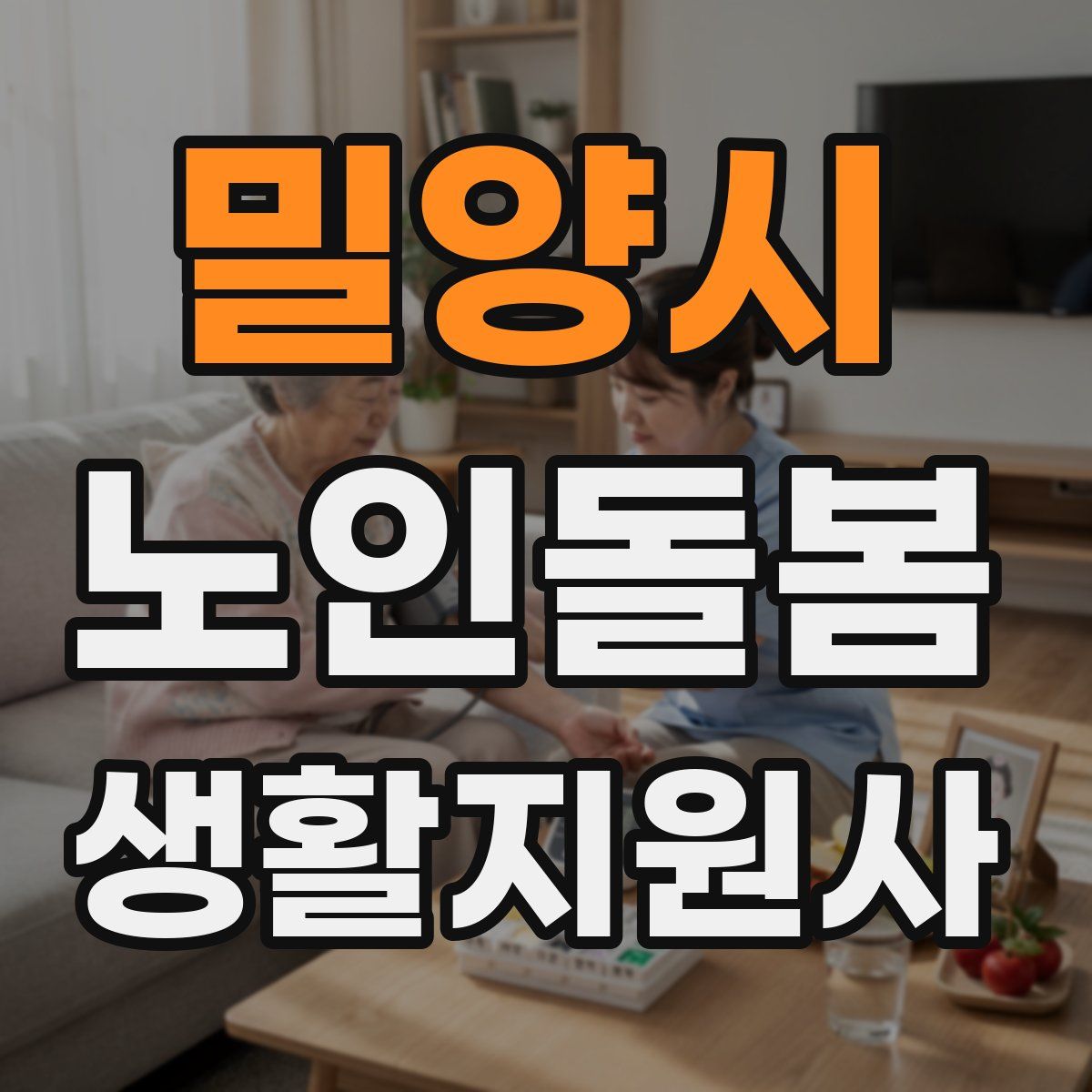 밀양시 노인돌봄생활지원사 자격증