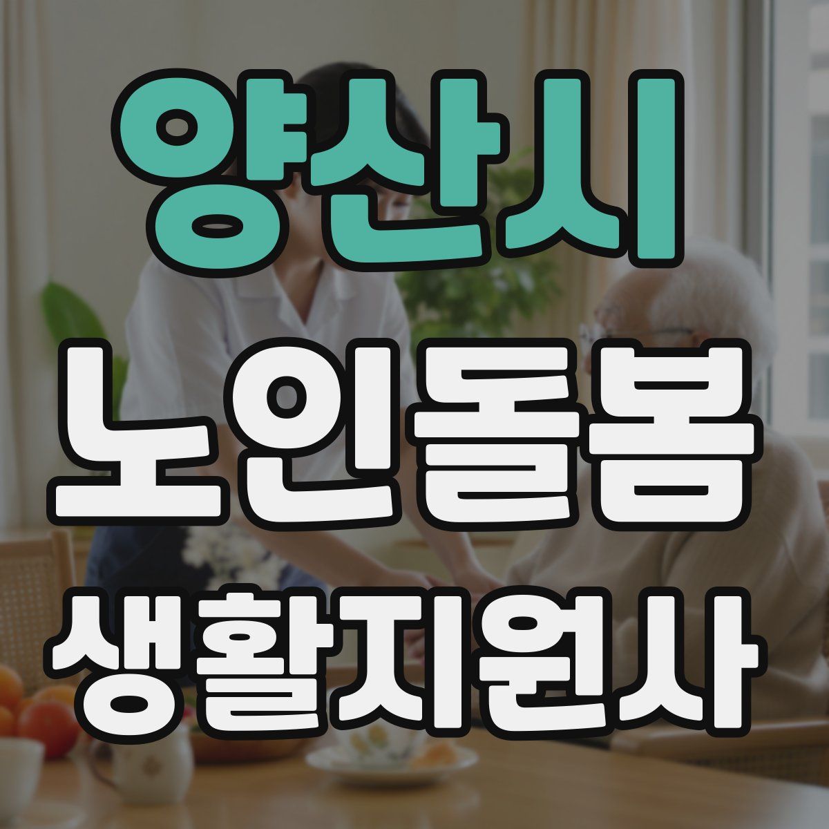 양산시 노인돌봄생활지원사 자격증