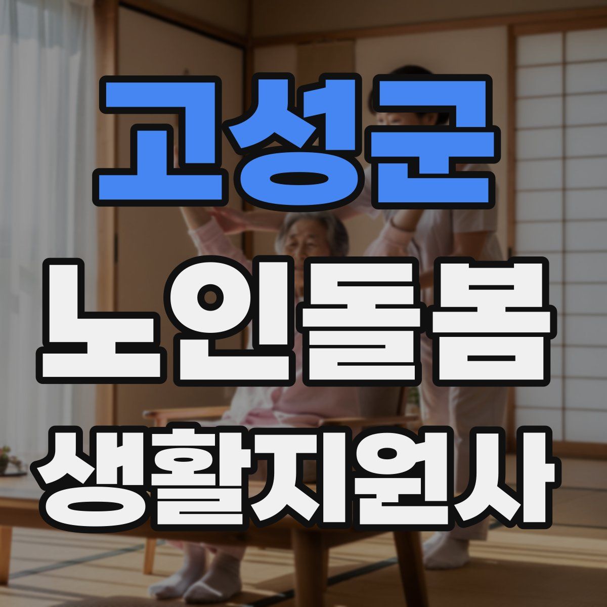 고성군 노인돌봄생활지원사 자격증