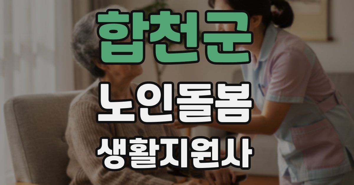 합천군 노인돌봄생활지원사 자격증