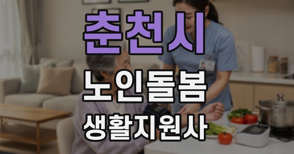 춘천시 노인돌봄생활지원사 자격증