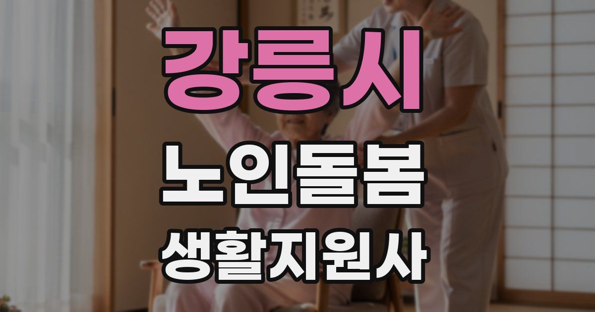 강릉시 노인돌봄생활지원사 자격증