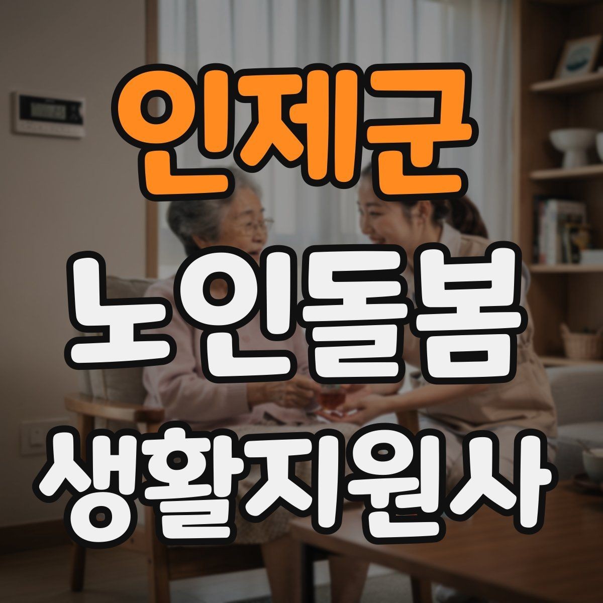 인제군 노인돌봄생활지원사 자격증 보호자 이웃 연락처 정리 방법