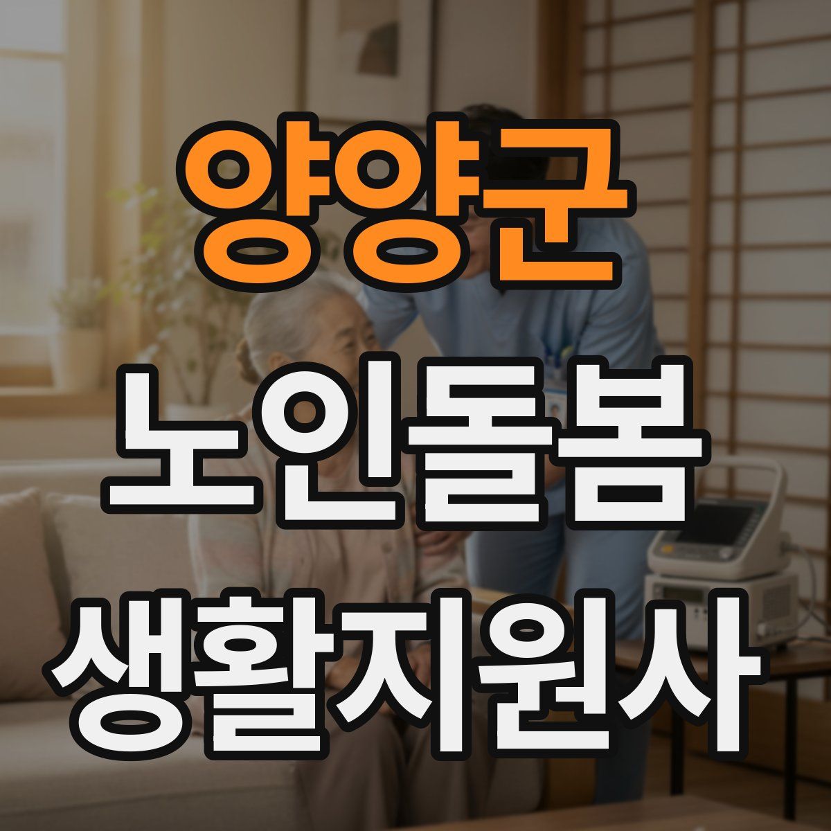 양양군 노인돌봄생활지원사 자격증