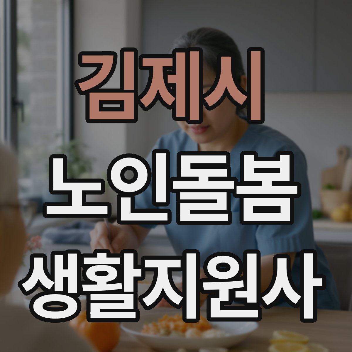 김제시 노인돌봄생활지원사 자격증