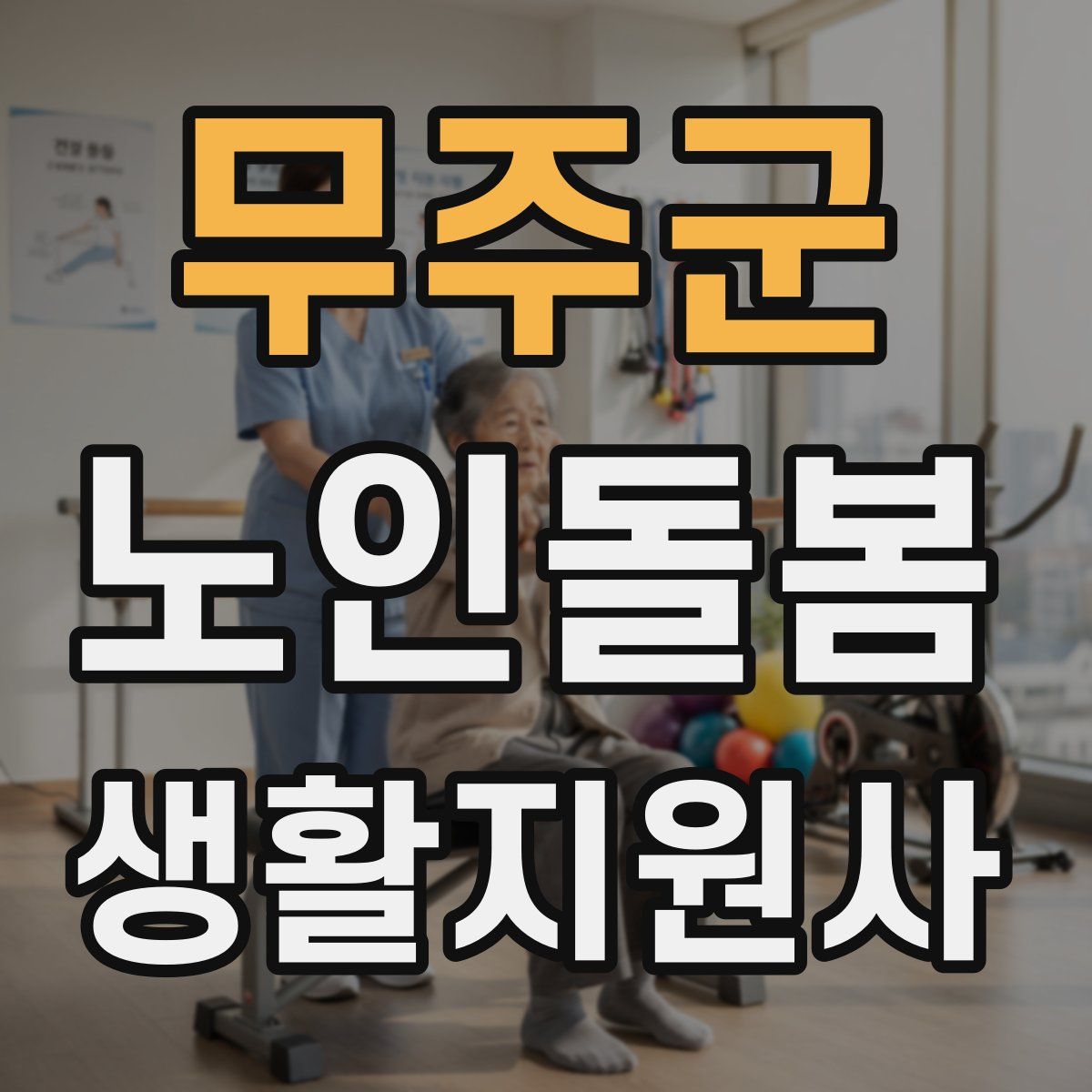 무주군 노인돌봄생활지원사 자격증