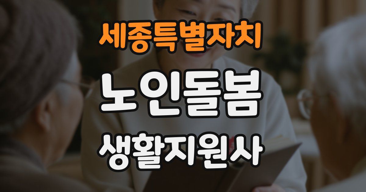 세종특별자치 노인돌봄생활지원사 자격증
