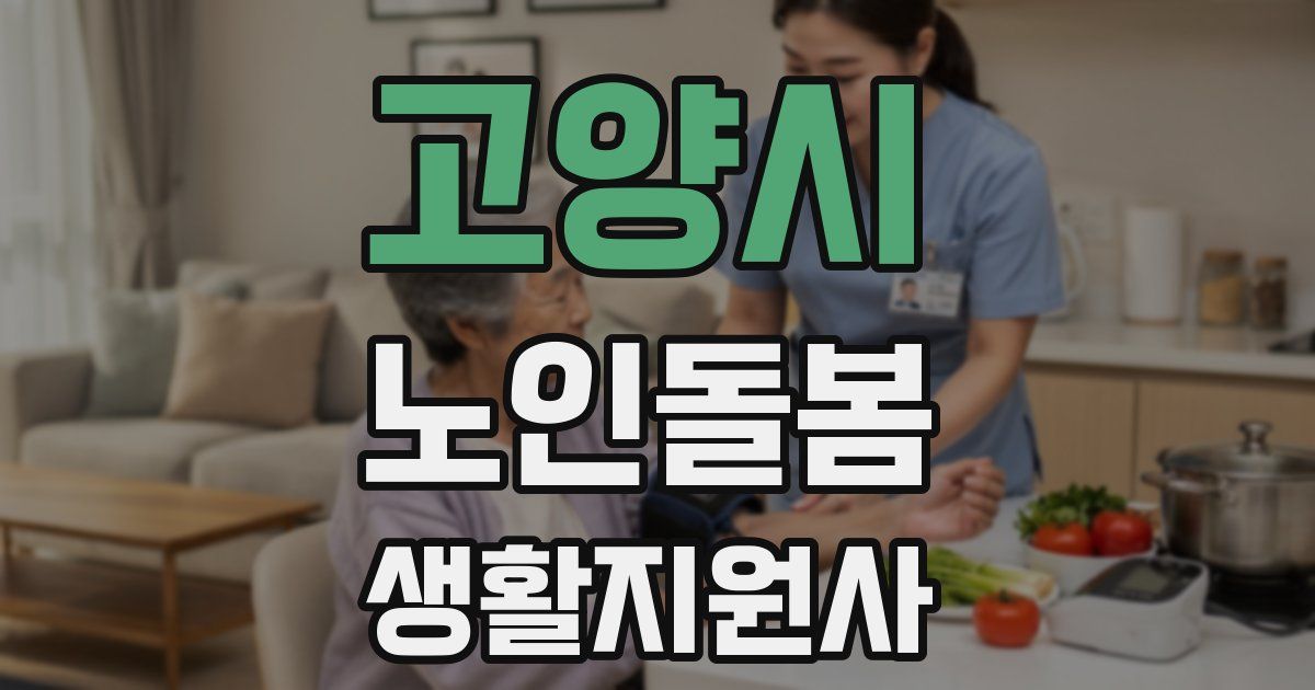 고양시 노인돌봄생활지원사 자격증