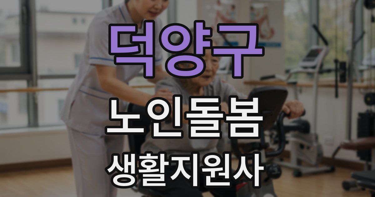 덕양구 노인돌봄생활지원사 자격증