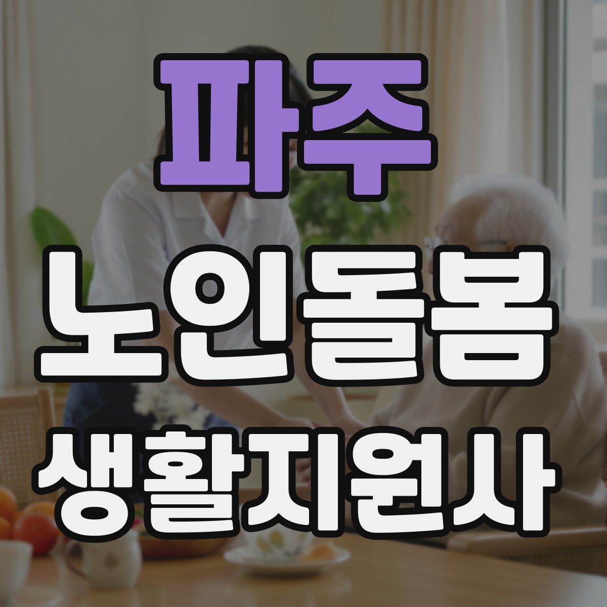 파주 노인돌봄생활지원사 자격증