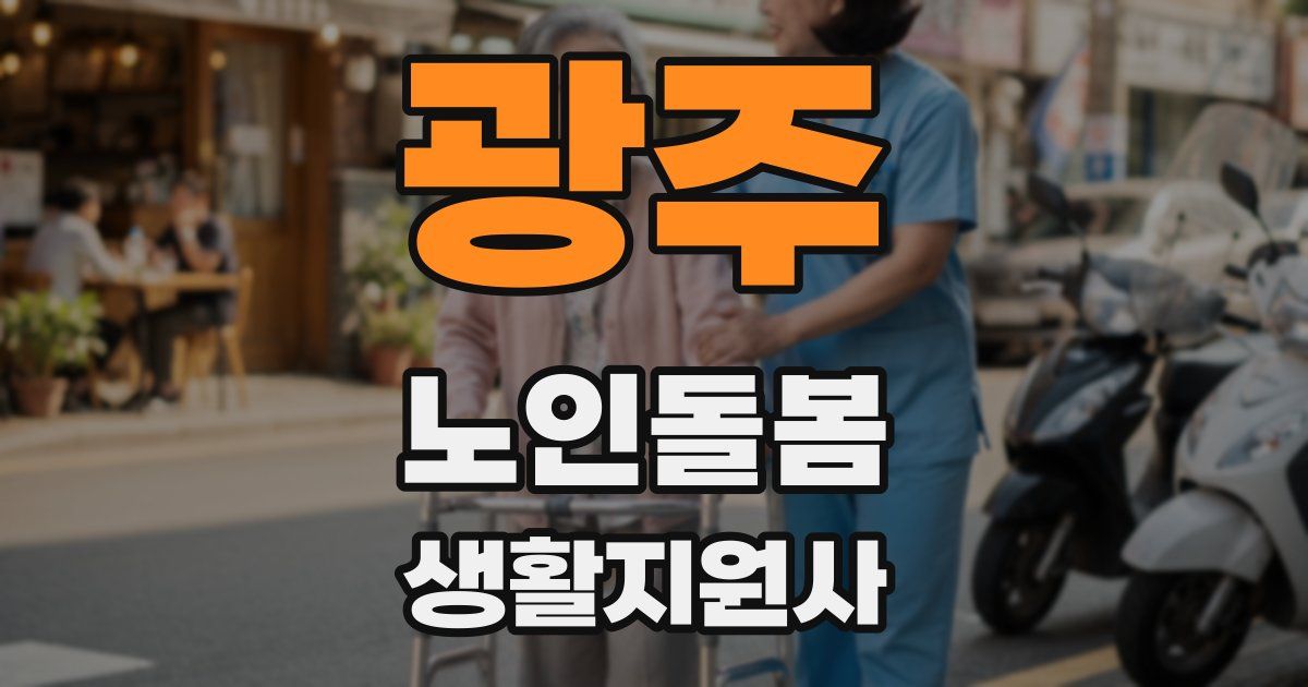 광주 노인돌봄생활지원사 자격증