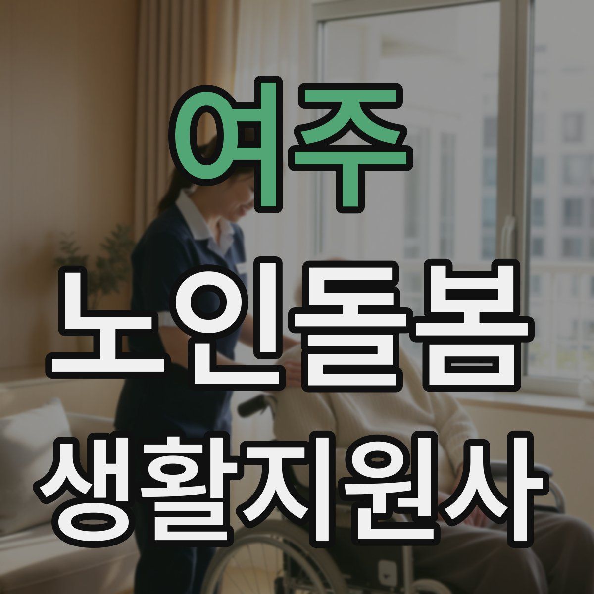 여주 노인돌봄생활지원사 자격증