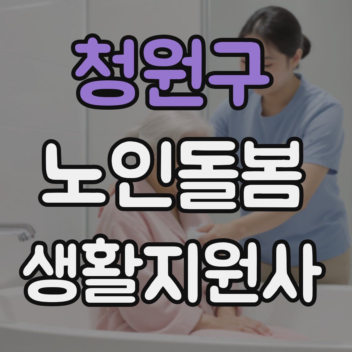 청원구 노인돌봄생활지원사 자격증