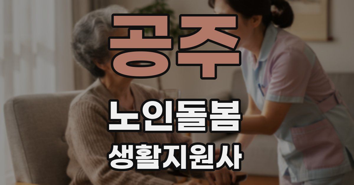 공주 노인돌봄생활지원사 자격증