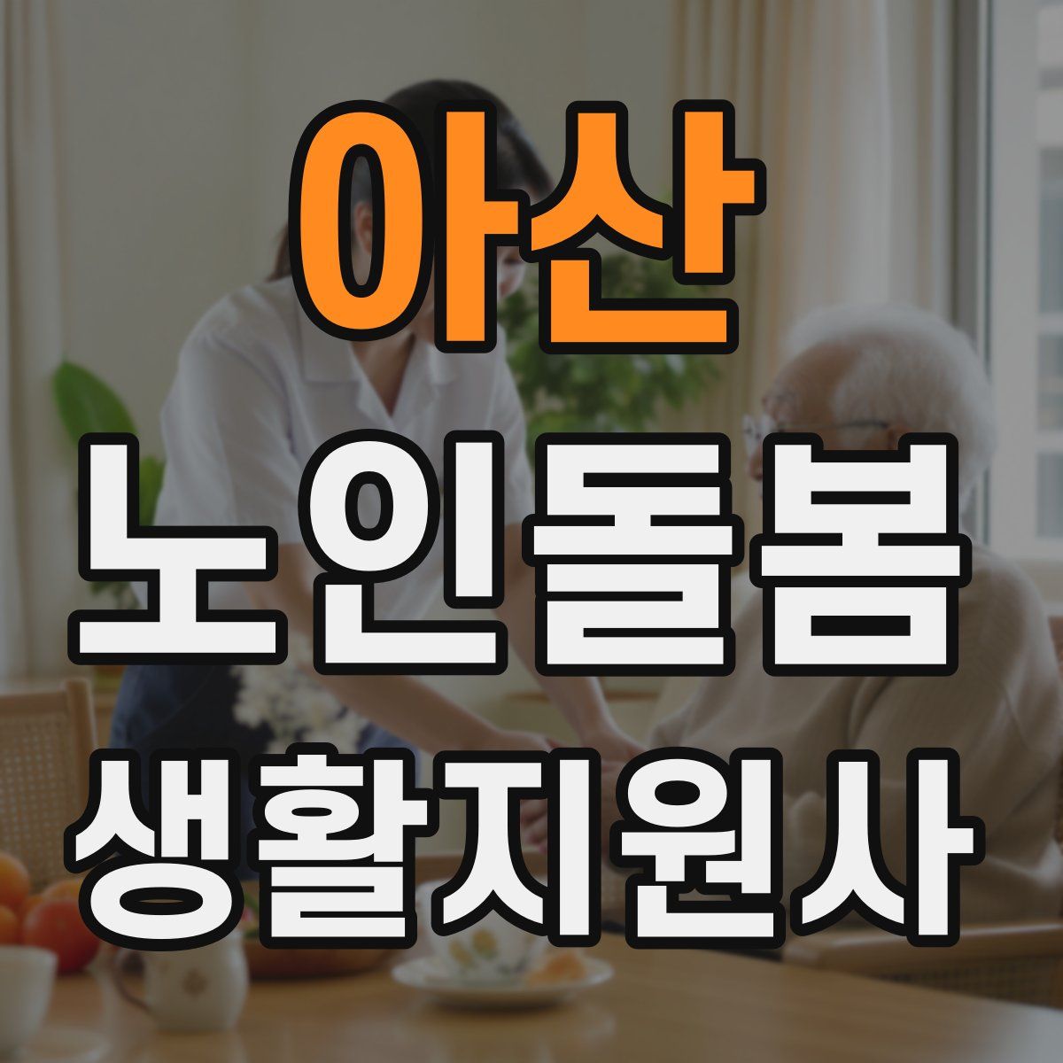 아산 노인돌봄생활지원사 자격증
