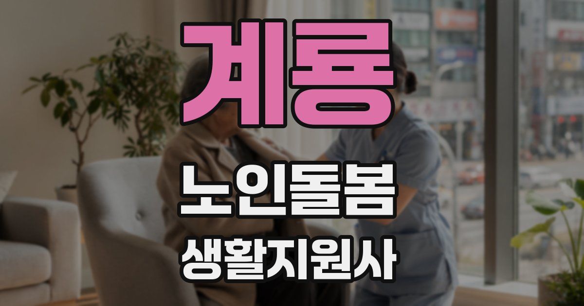 계룡 노인돌봄생활지원사 자격증