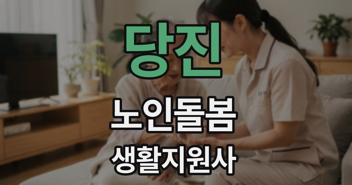 당진 노인돌봄생활지원사 자격증