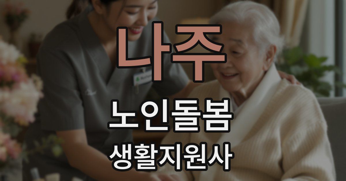 나주 노인돌봄생활지원사 자격증