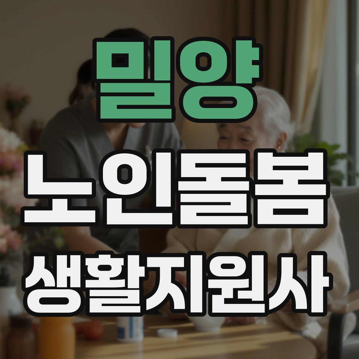 밀양 노인돌봄생활지원사 자격증