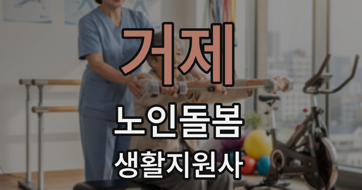 거제 노인돌봄생활지원사 자격증
