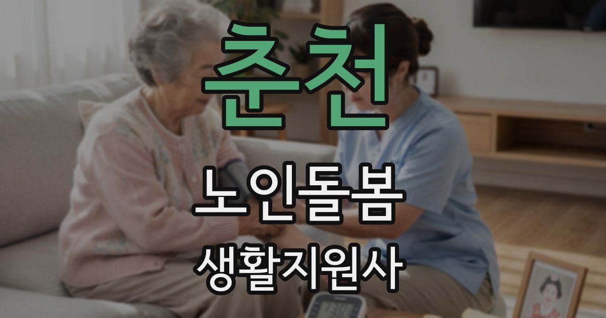 춘천 노인돌봄생활지원사 자격증