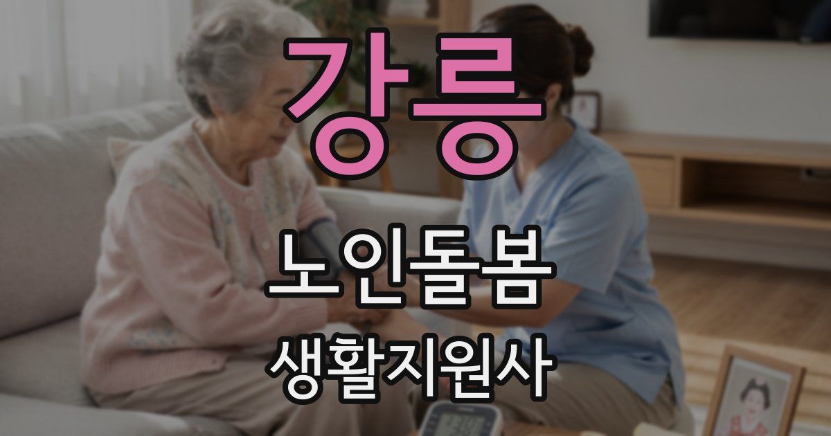 강릉 노인돌봄생활지원사 자격증