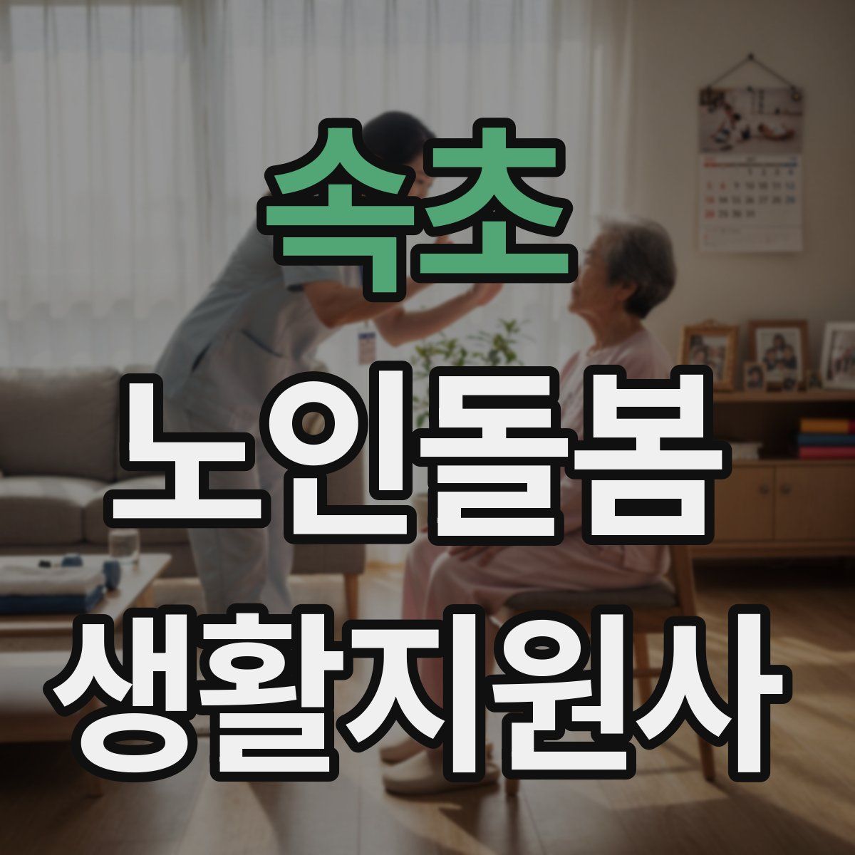 속초 노인돌봄생활지원사 자격증
