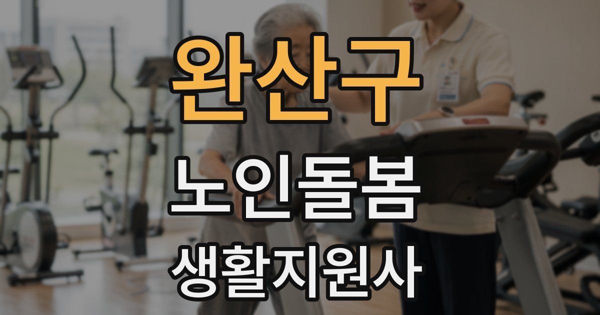 완산구 노인돌봄생활지원사 자격증