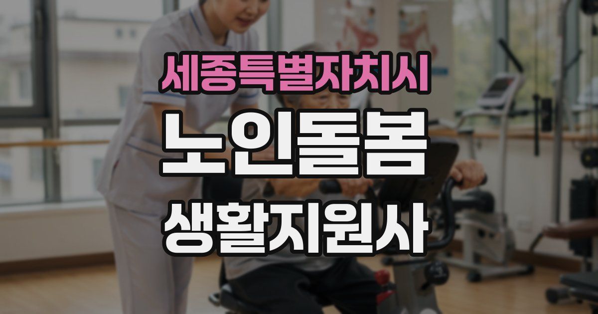 세종특별자치시 노인돌봄생활지원사 자격증
