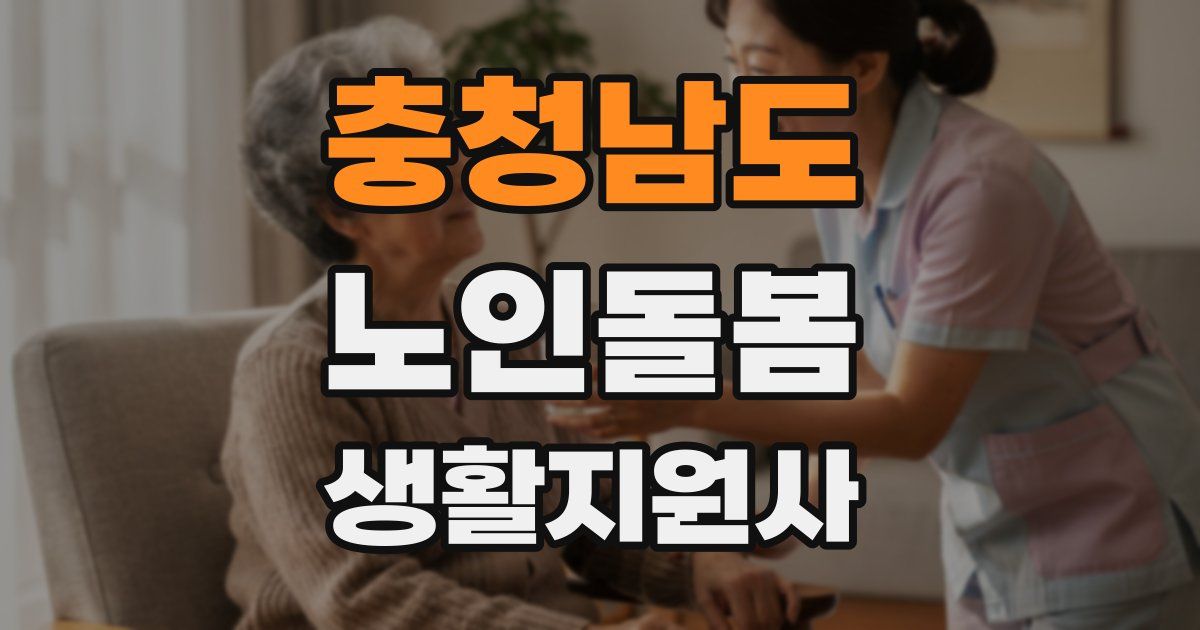 충청남도 노인돌봄생활지원사 자격증