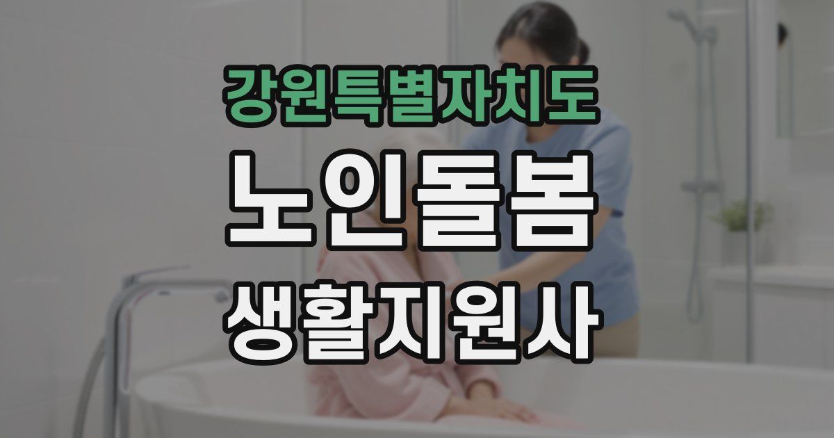 강원특별자치도 노인돌봄생활지원사 자격증