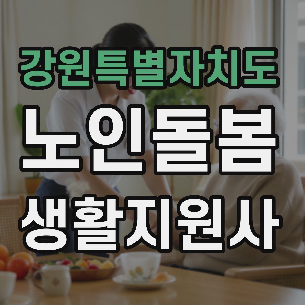 강원특별자치도 노인돌봄생활지원사 자격증