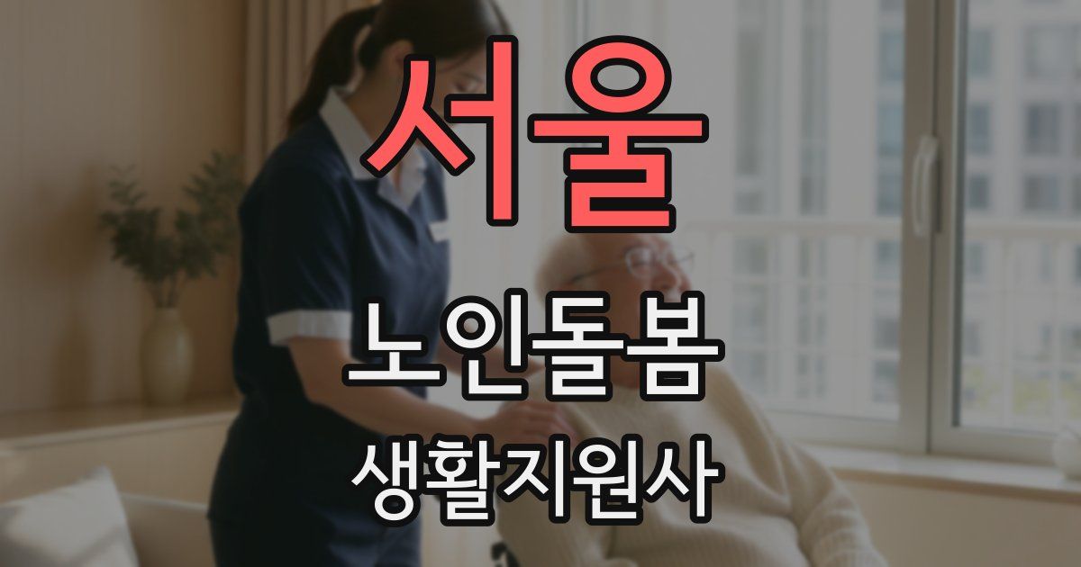 서울 노인돌봄생활지원사 자격증