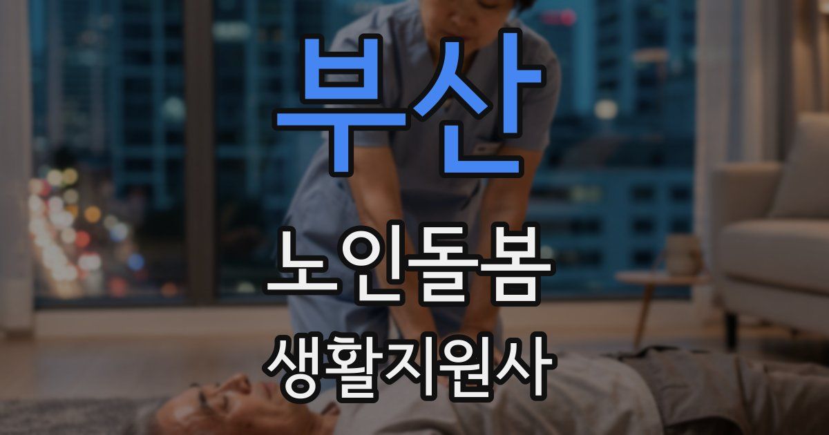 부산 노인돌봄생활지원사 자격증