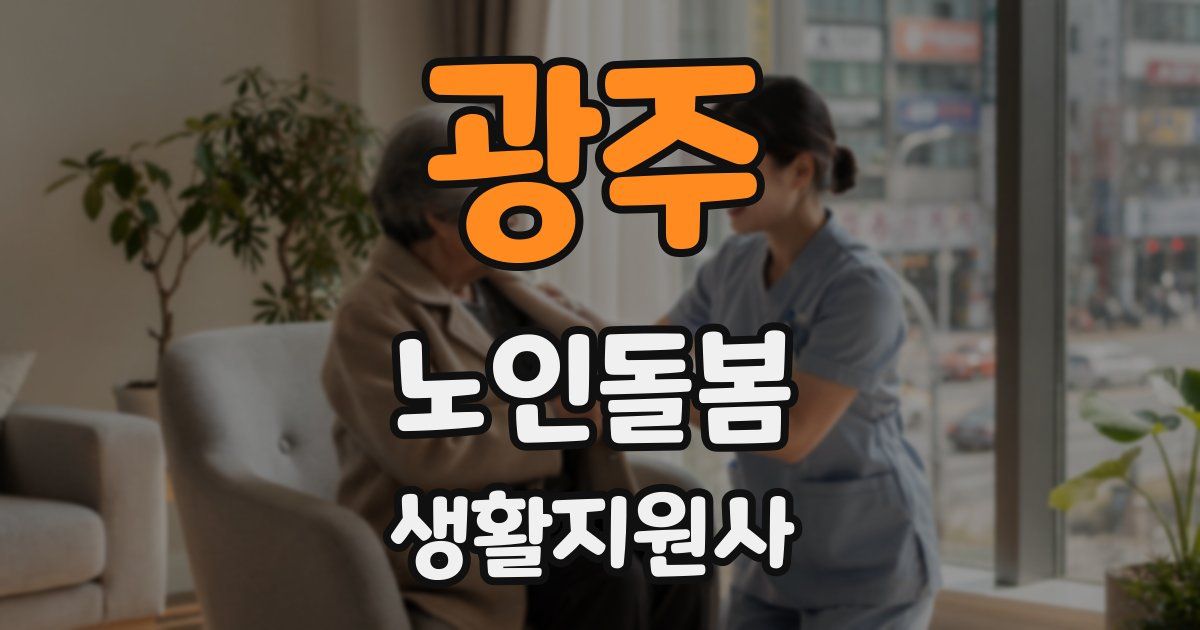 광주 노인돌봄생활지원사 자격증
