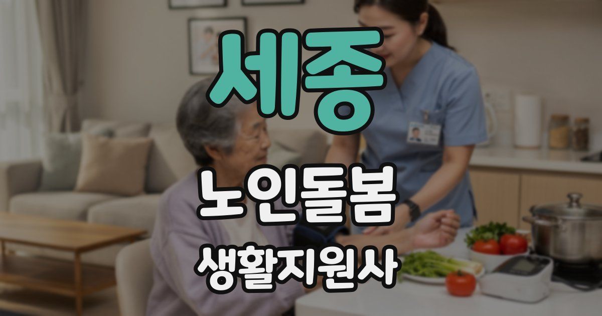 세종 노인돌봄생활지원사 자격증