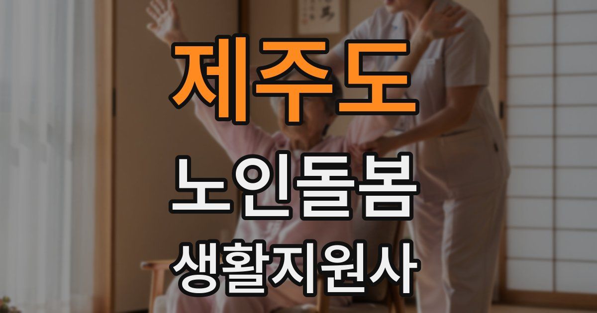 제주도 노인돌봄생활지원사 자격증