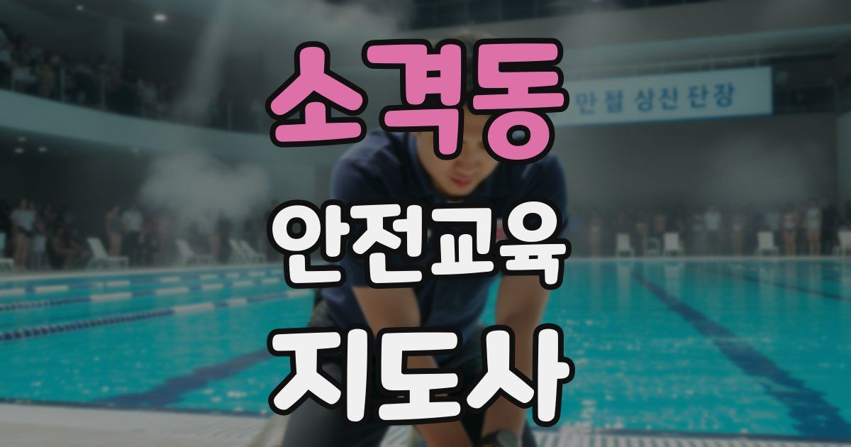 소격동 안전교육지도사 자격증