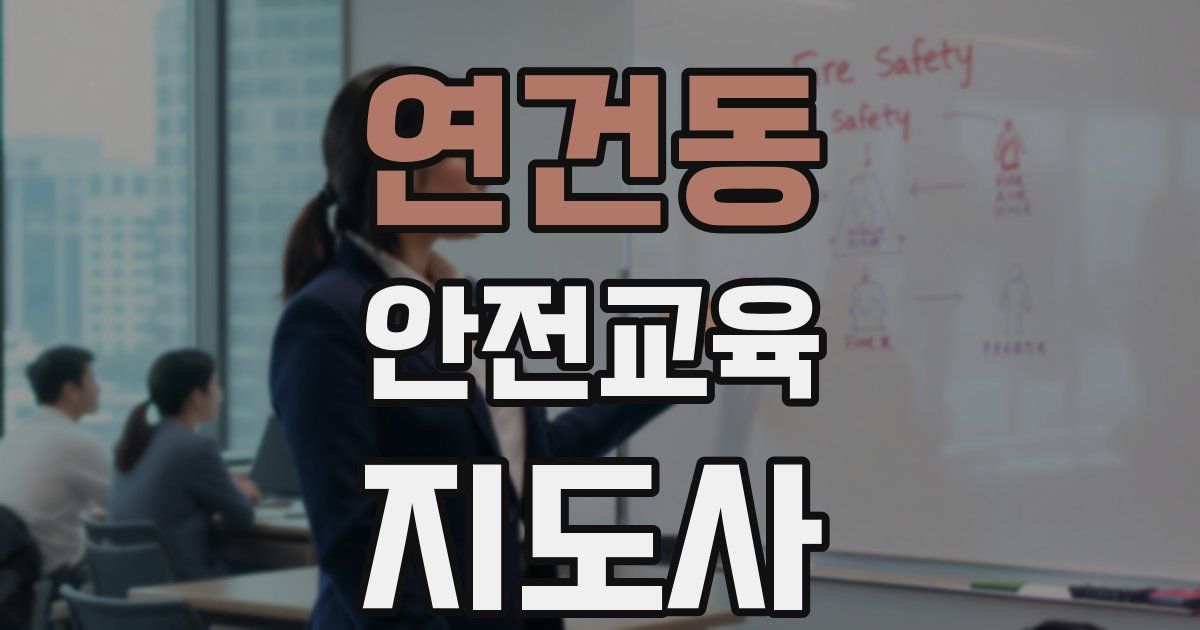연건동 안전교육지도사 자격증
