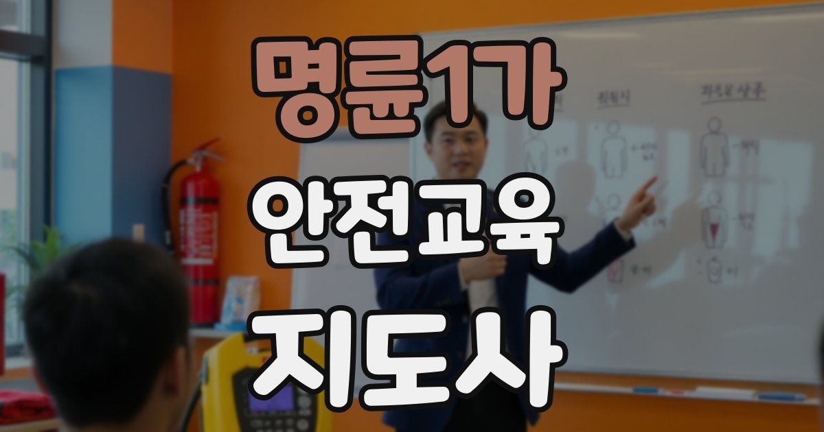 명륜1가 안전교육지도사 자격증