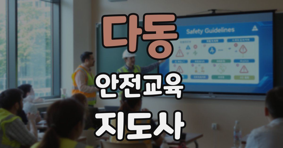 다동 안전교육지도사 자격증