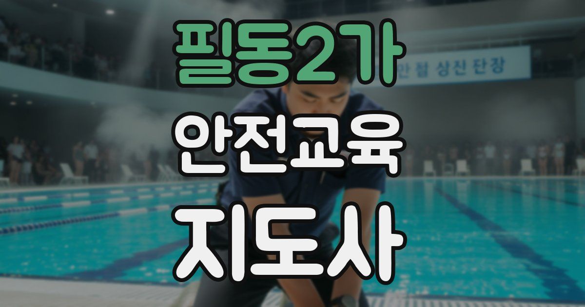 필동2가 안전교육지도사 자격증