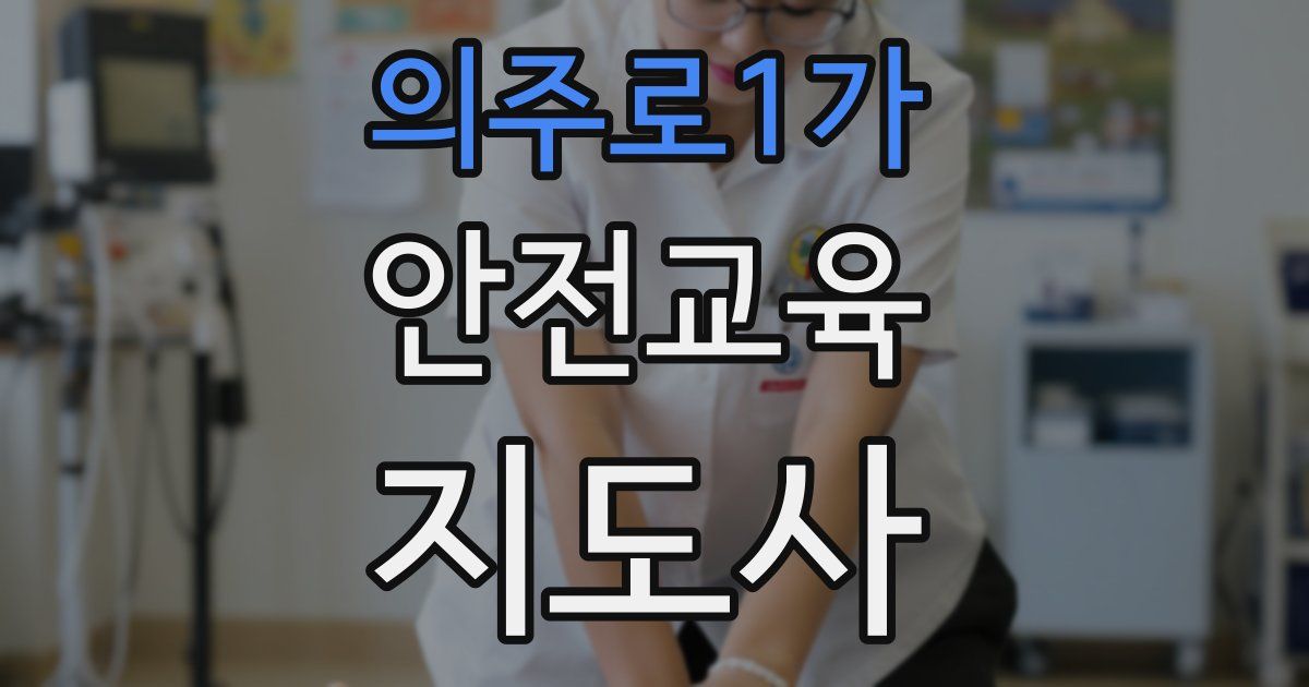 의주로1가 안전교육지도사 자격증