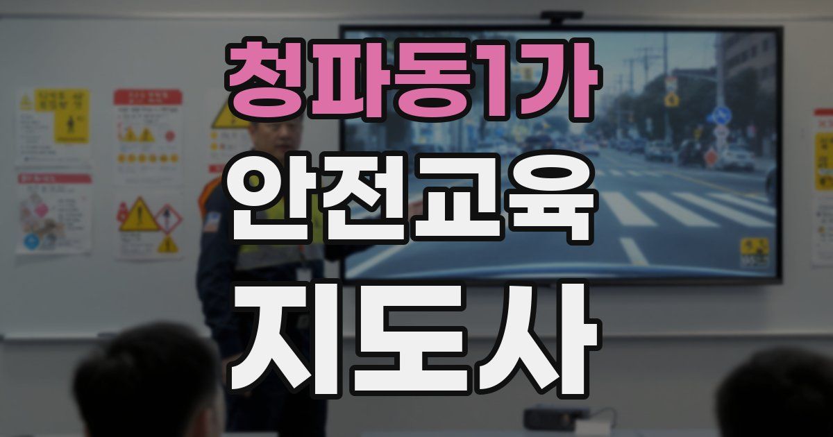 청파동1가 안전교육지도사 자격증