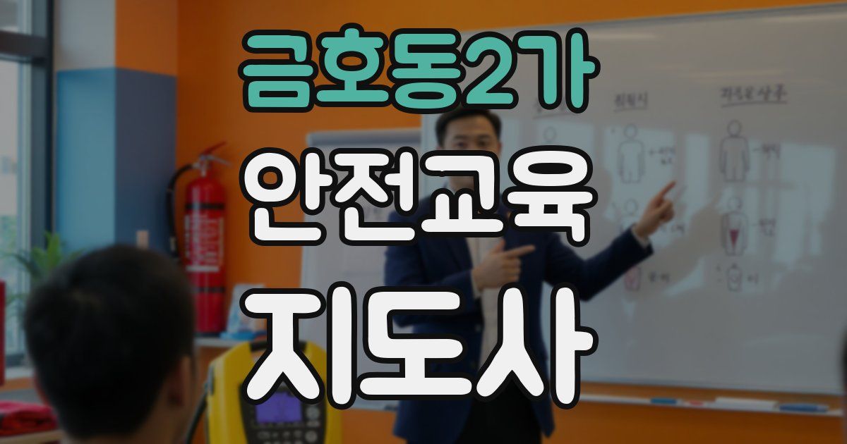 금호동2가 안전교육지도사 자격증