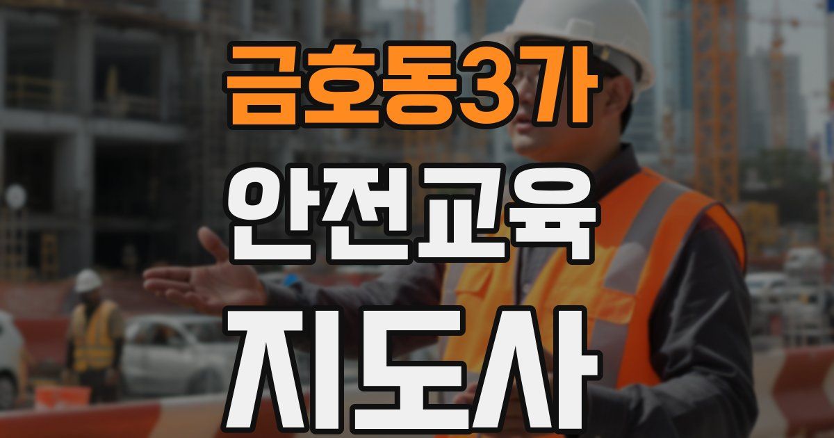 금호동3가 안전교육지도사 자격증