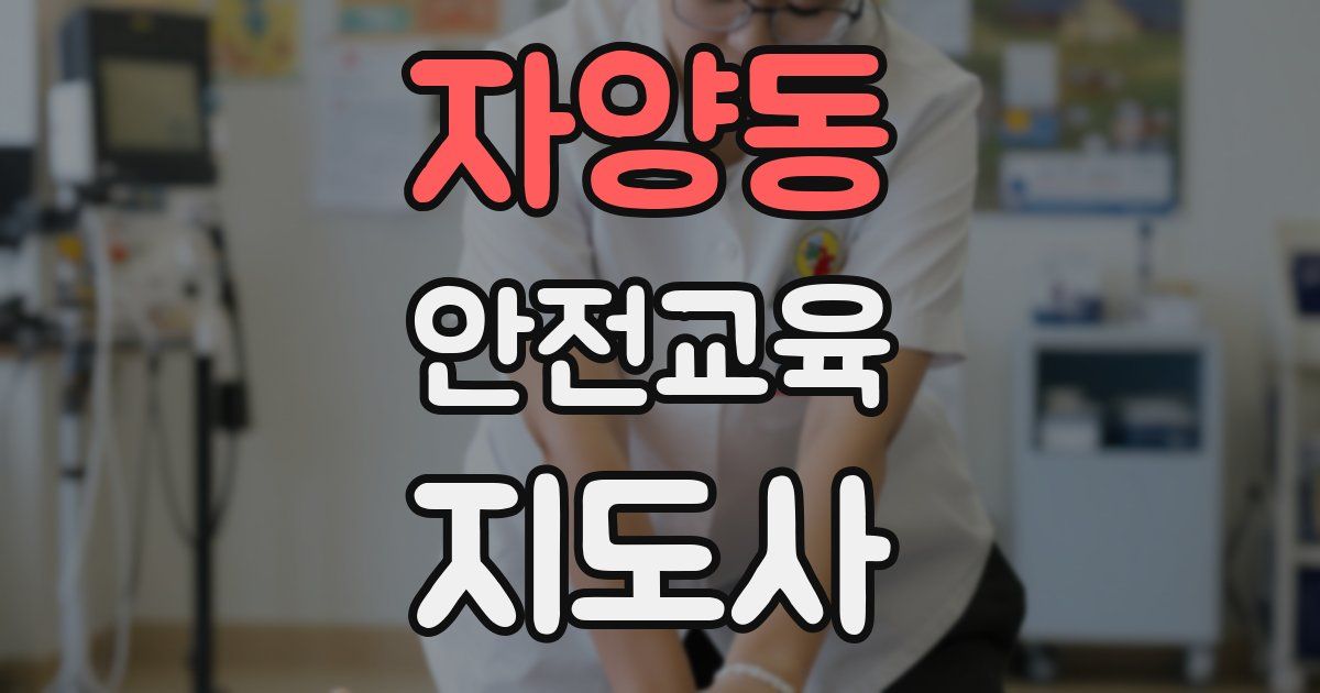 자양동 안전교육지도사 자격증