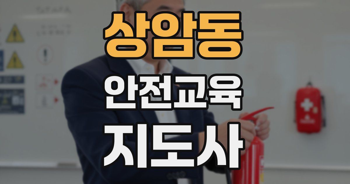 상암동 안전교육지도사 자격증