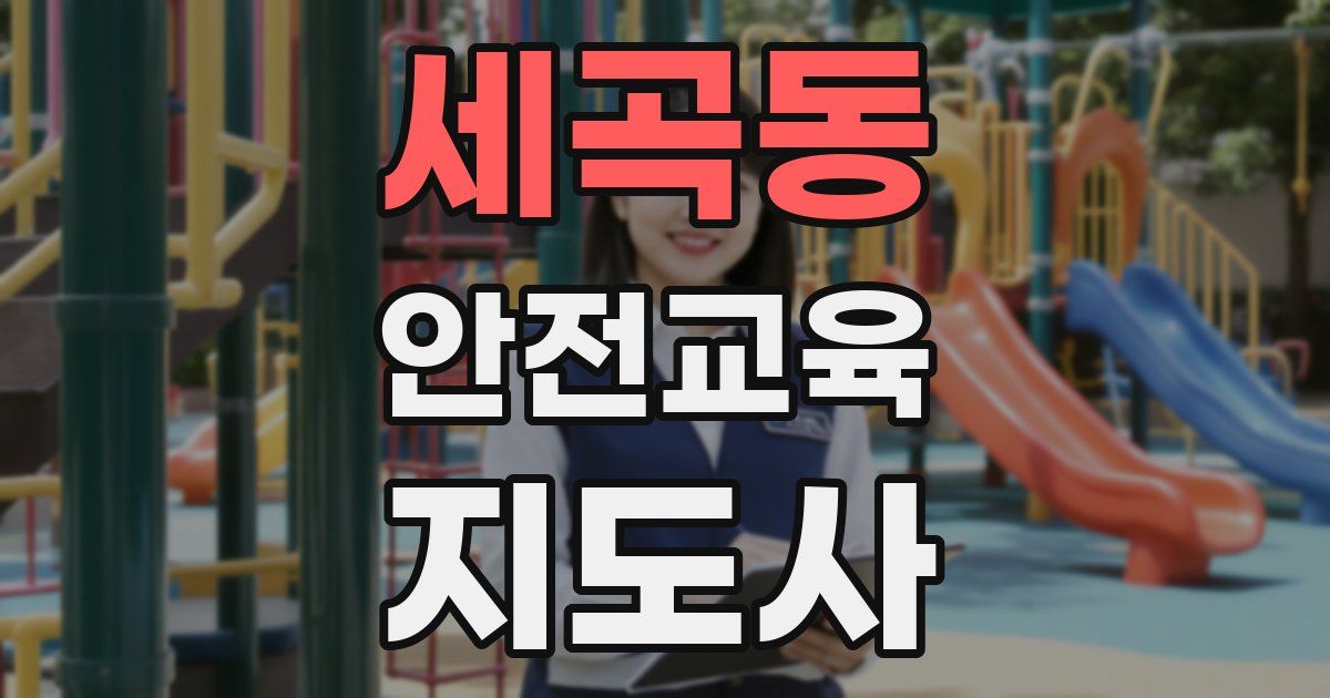 세곡동 안전교육지도사 자격증