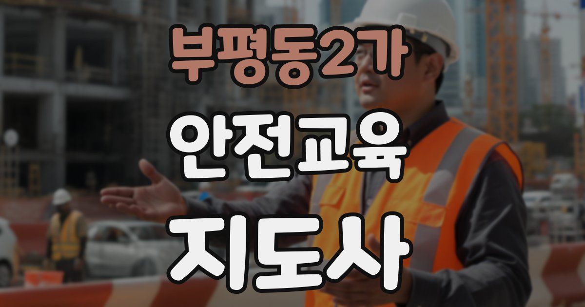 부평동2가 안전교육지도사 자격증